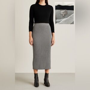 Anthropologie Gray Maxi Skirt